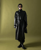 [自主製作] LUCAS leather trench coat 2 color (6678768746614)