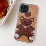 TEDDY BEAR HARD JELL CASE_BEIGE