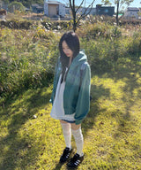 ビンテージデニムフードジップアップ