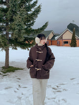 レディフードダッフルコート