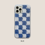 CHECKERBOARD HARD JELL CASE_BLUE