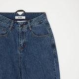 セミワイドストレートフィットスリットデニム / CLASS:y RIWON WORN SEMI WIDE STRAIGHT FIT SLIT DENIM PANTS [6873]