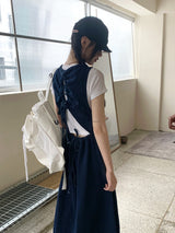 パオンツーポケットストリングキャンバスコットンバックパック / Paon Two-Pocket String Canvas Cotton Backpack