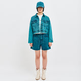 SOJU DENIM CROP TRUCKER JACKET