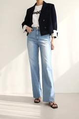 マリーンロールアップジーンズ / MARINE ROLL-UP JEANS / WIDE DENIM PANTS