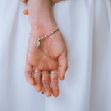 [MADE] Tiny ribbon bracelet (silver)