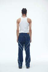 コンマデニムパンツ/Comma Denim Pants Blue