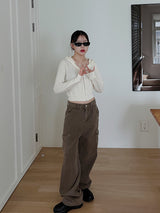 ミドル ウェスト カーゴパンツ / no.5176 Middle Waist Cargo Pants (3color)