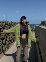 (UNISEX）オズブクルヘアカーディガン