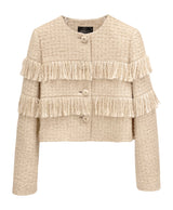 Fringe tweed jacket