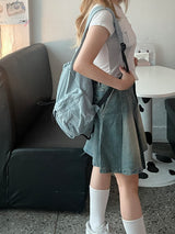ビンテージウォッシングデニムテニススカート / vintage washing denim tennis skirt