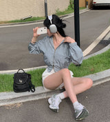 [Bellide made/Seasonal Item] ツーウェイフーデッドクロップドウィンドブレーカー