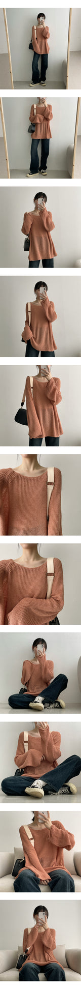 Hwiby Lip Round Long Sleeve Knitwear