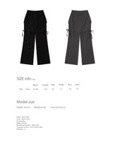 WRAP SKIRT BOOT CUT (BLACK)