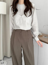 Point bustier blouse (2 colors)