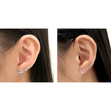 [SET] バタフライハートリボンドロップピアス