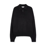 スティックボタンルーズフィットニット / stick button loose fit knit black