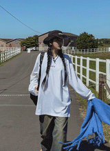 (UNISEX)オンアンドルーズフィットスリット長袖