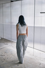 H-T CARGO BALLOON SWEAT PANTS (Gray) / カーゴバルーンスウェットパンツ