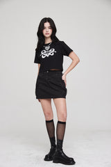 2フューリアスクラブクロップTシャツ / 2 FURIOUS CLUB CROP T-SHIRT BLACK
