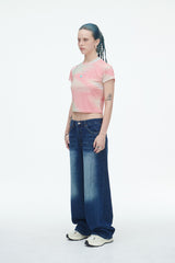 オーバーザレインボーシャーベットクロップ半袖Tシャツ / Over The Rainbow Sherbet Crop T no.1