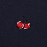 チェリーオープンカラースウェットシャツ / CHERRY OPEN COLLAR SWEATSHIRT [NAVY]