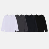 ASCLO Uネックシルケット長袖Tシャツ(4color)