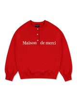 Women's Crop Classic Logo Embo Embroidery HeavyTerry HenryNeck Red(FCD3TS708W)