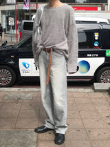 Hairy round knit t