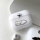 ホワイト - ミス・ユー・サムキャット・カップル AirPods Case_マット