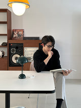 ローウォッシャブルボタンカラーニットウェア / Low Washable Button Collar Knitwear (9 colors)