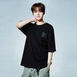 HOLYNUMBER7 X DKZ MINGYU LETTERING BLACK T-SHITRS