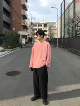Hairy round knit t