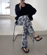 防水タイダイ プリーツ ワイドパンツ / [Made] Waterproof tie die pleats wide pants (2 colors)