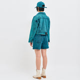SOJU DENIM CROP TRUCKER JACKET