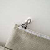 Oxford simple line strap pouch - beige