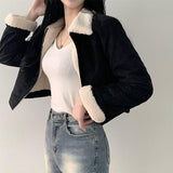 Midu wool collar suede cropped jacket (3 colors)