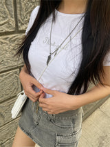 キュートキュービックスリムTシャツ / Cute cubic slim t-shirt