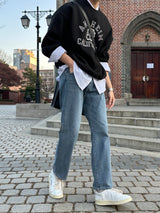 レギュラーデニムパンツ / [Premium] Regular Denim Pants (blue)