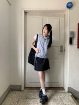 ナインビジョーポケットカーゴナイロンミニスカート/Naing Bijo Pocket Cargo Nylon Mini Skirt