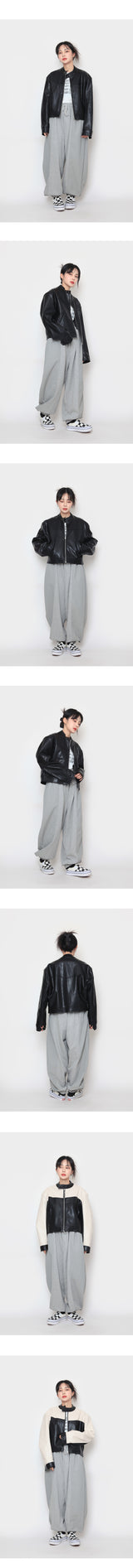 レイシングクロップレザージャケット / Racing Crop Leather Jacket