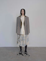 Warm Grey Check Breasted Jacket (6635880317046)