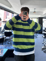 [premium] angora stripe knit