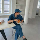 ASCLO Vel Linen Denim Shirt (2color)