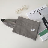  Oxford simple line strap pouch - dim gray