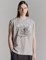 UNISEX オーバーフィットシングルMAISONプリンティングノースリーブトップ(FCB2TS300M)