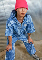 パッチフードジップアップ/patch hood zipup_light blue
