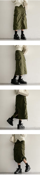Nefside cargo string long skirt