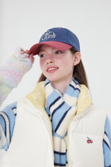 チェリーストライプマフラー／CHERRY STRIPE MUFFLER [BLUE]