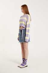 ケーブルストライプセーター/CABLE STRIPE SWEATER